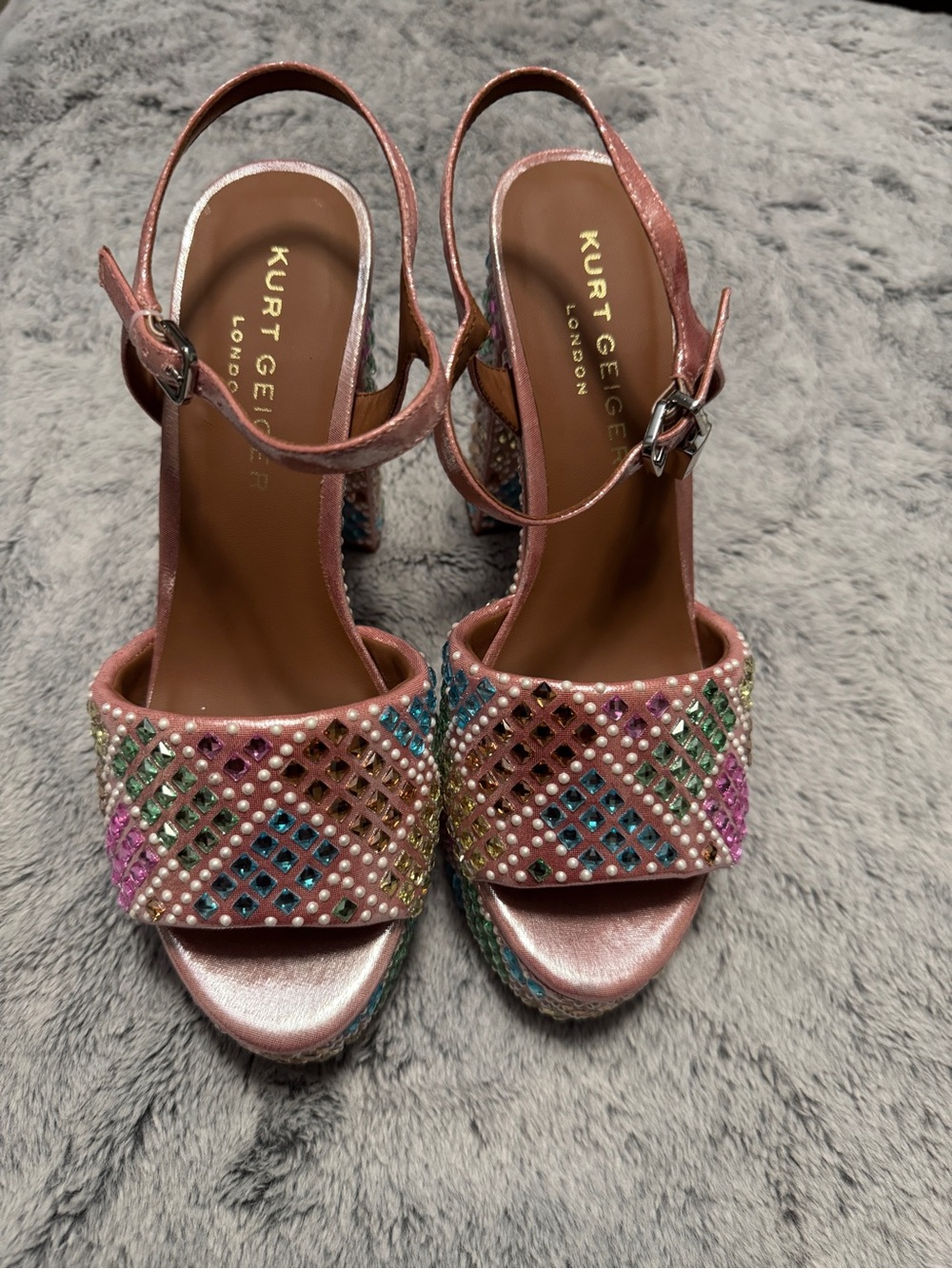 Kurt Geiger Brixton Block Heel Sandals size 38.5